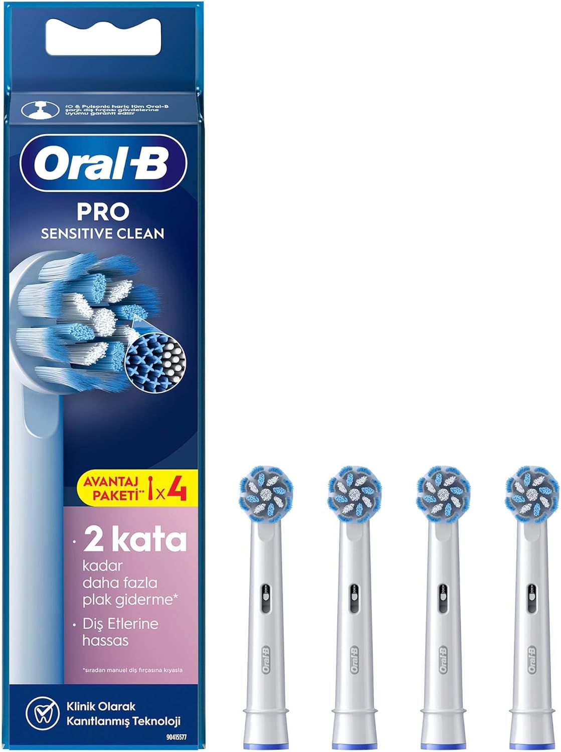 Oral-B Sensitive X-Filament Şarjlı Diş Fırçası Yedek Başlığı 4 Adet