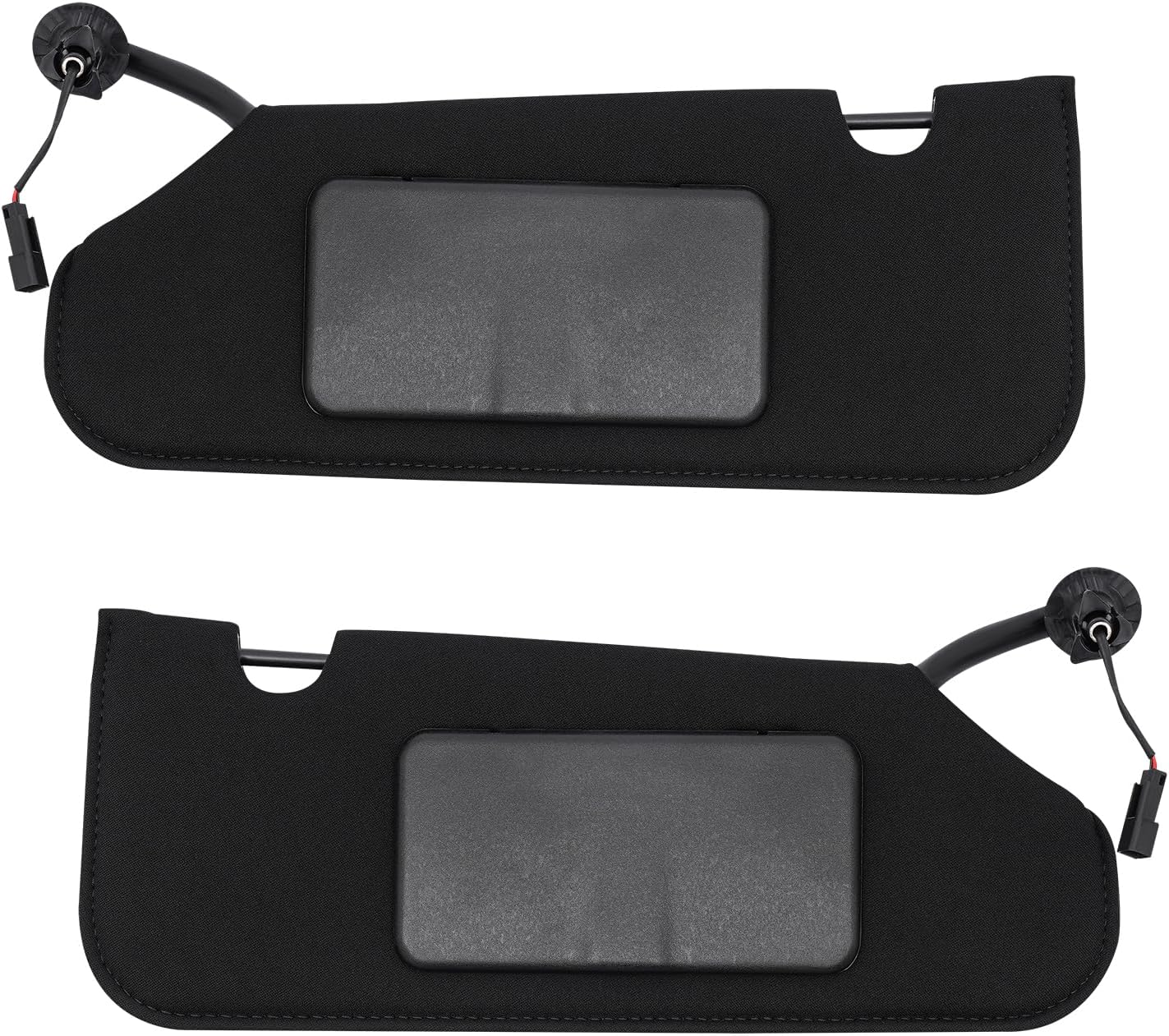 Pair Sun Shade for 2005 2006 2007 2008 2009 2010 2011 2012 2013Chevrolet C6 Corvette (8 Cyl, All), Black Sun Visors 15923888, 15923886, 23142243, 23142245