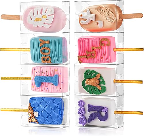 Miniatura 3 de JCXGRVC Paquete de 36 cajas de golosinas de arroz Krispie de 3.5 x 2.4 x 1.38 pulgadas, cajas de pastel para tartas, cajas de macarrón para