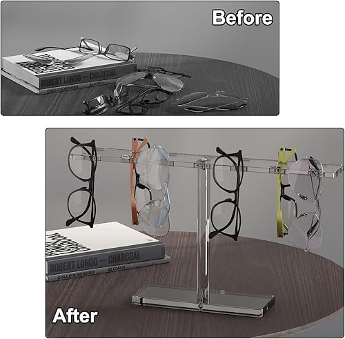 Miniatura 3 de Soporte organizador de lentes de sol, soporte acrílico para lentes de sol con 14 ranuras, elegante estante para lentes de sol, soporte de exhibición
