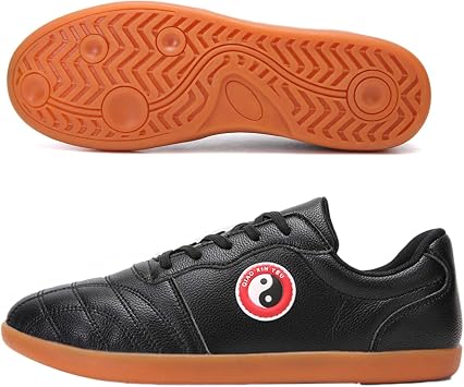 Black/White Martial Arts Shoes for Men, Women Kung fu Walking Shoes,Tai chi Shoes Non Slip Sneakers, Tai ji Kong Fu Sport Training Taekwondo Shoes for PracticeSize35EU,ColorBlack