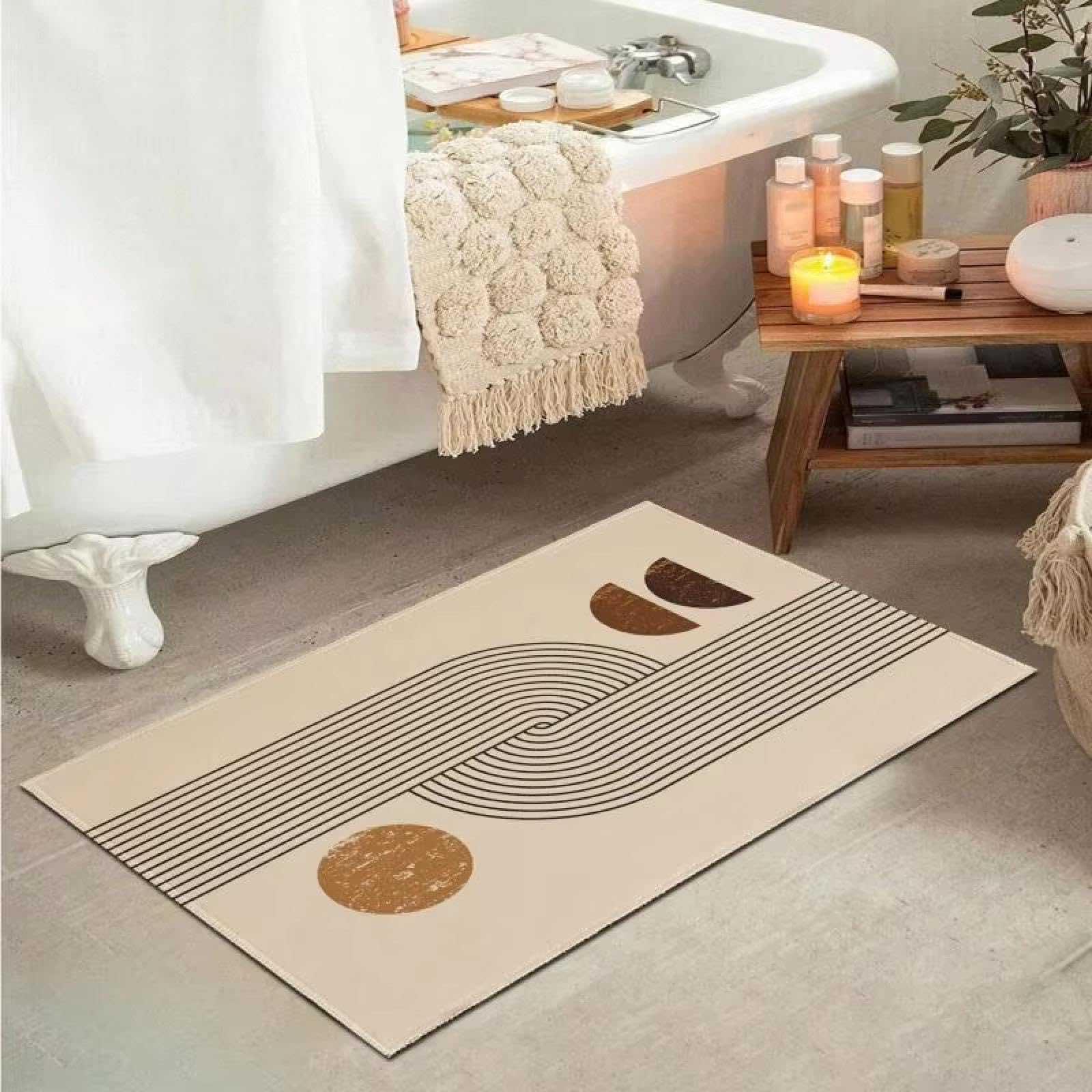 Tapis absorbant et antidérapant grand format pour salle à manger