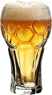 Genérico Vaso De Cerveza Con Temática Del Fútbol,Cristalería y Divertida 600ml - Forma Balón,para Bar Restaurante Barbacoa Reunión Familiar con Amigos Regalo para Padre Marido Novi