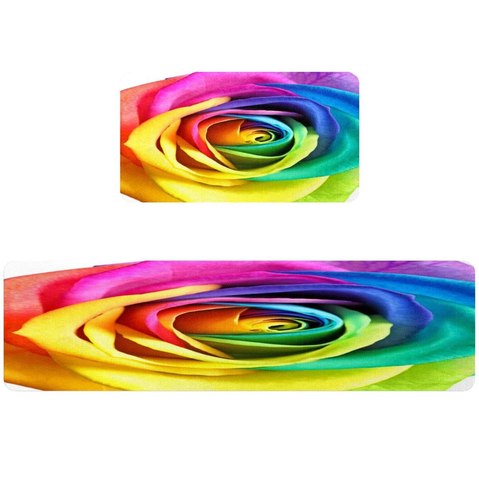 Tapete de cocina para pasillo y cuarto de lavado VAPOKF diseño floral