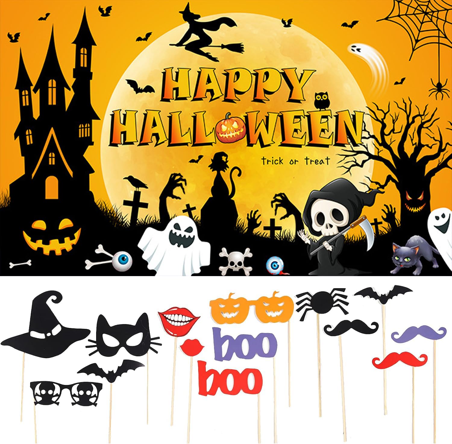 Amazon | ハロウィン タペストリー 飾り付け ハロウィンバナー