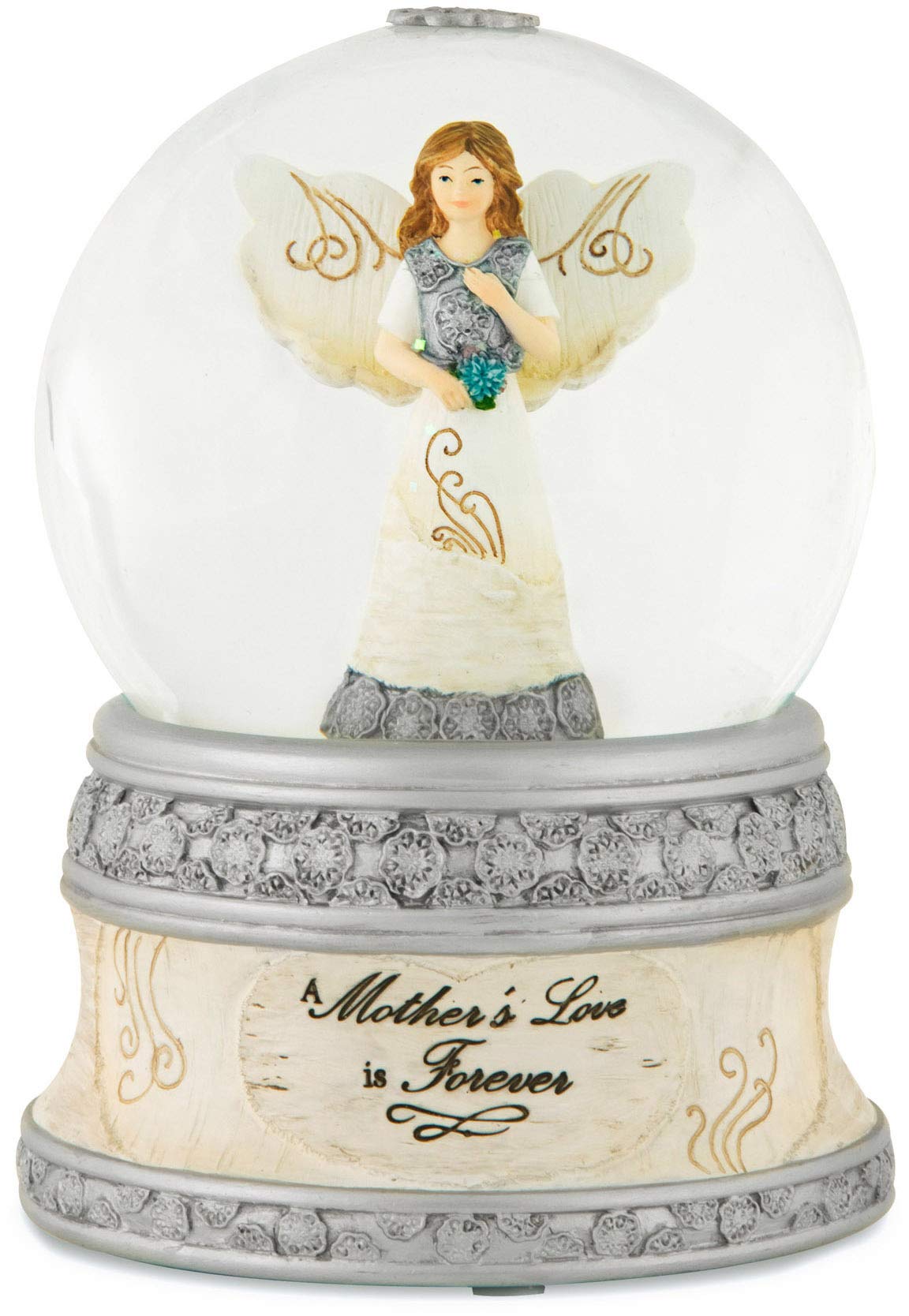 Pavilion Gift Company Elements 82329 100mm Musical Water Globe with Angel Figurine, A Mother's Love, 6-Inch