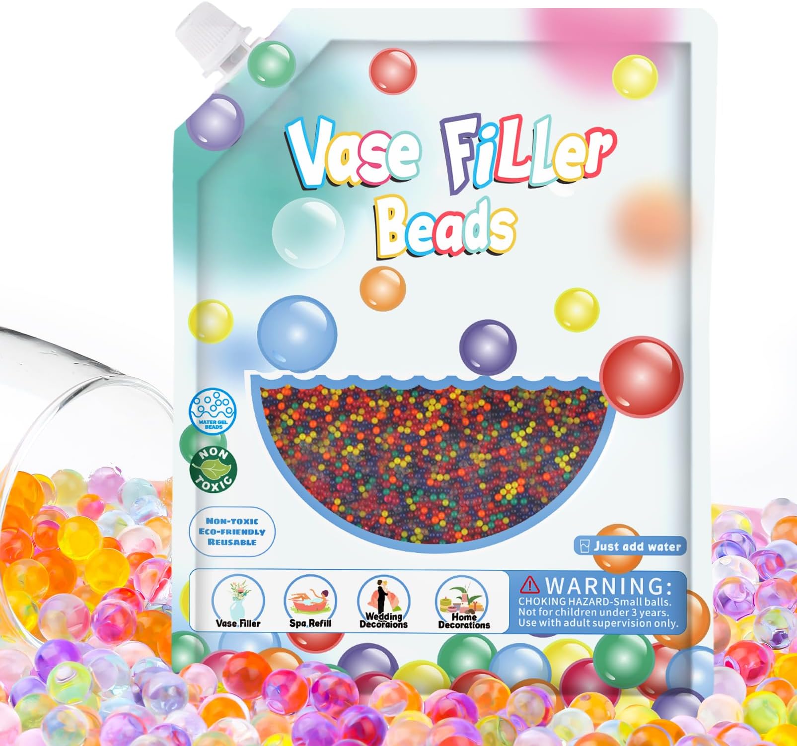 MadeTop 300,000 Water Beads for vase Mix Color