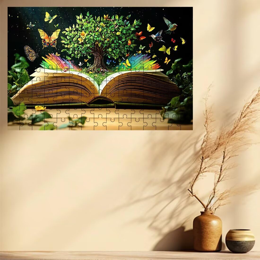 Puzzle 1500 elementów drzewa, puzzle motyl dla dorosłych, klasyczne puzzle gry edukacyjne do aktywności rodzinnej, najwyższej jakości drewniane puzzle z pudełkiem na prezent dla mężczyzny, prezent dla