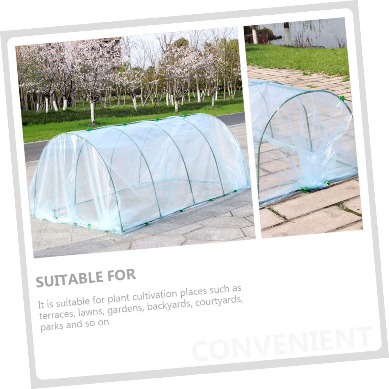 1 Set Flower Greenhouse Plant Covers with Bracket Outdoor Plastic Greenhouse for Garden Accessories Easy to Install Provides Sunlight Visibility for Plants