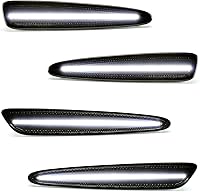 Vista 9 de 4 luces LED laterales compatibles con Chevy Corvette C6 2005-2013 escaneo secuencial intermitente a luz blanca constante, 10 veces más brillante