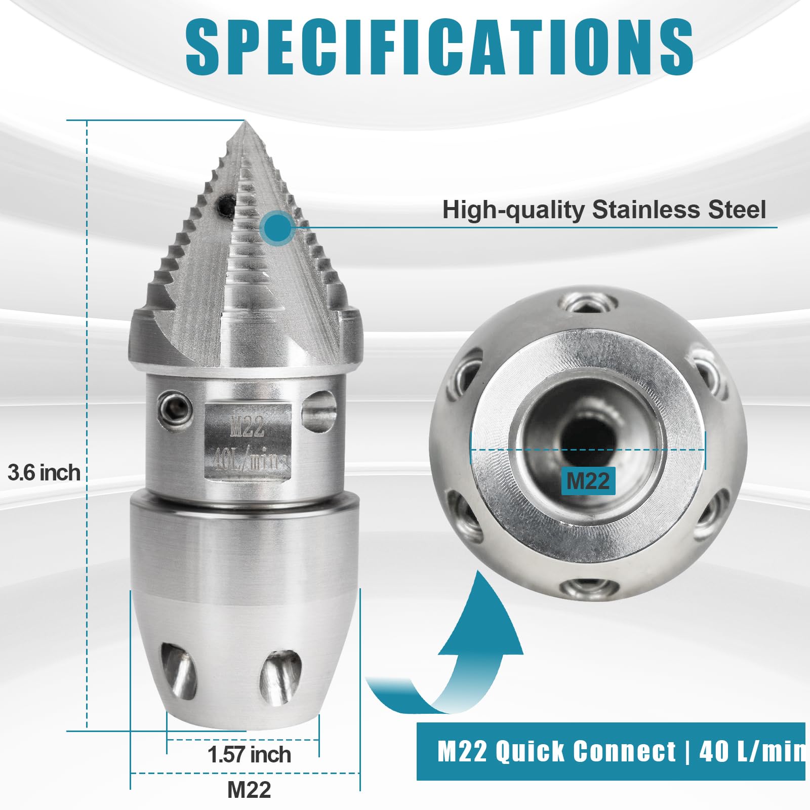 Produktbild von Hochdruckreiniger-Schlauch – 330 BAR, 3/8", R2AT/2SN, Blau – Passend Für Karcher & Co. – Langlebig