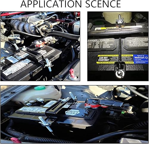 Miniatura 7 de Batería ajustable, barra transversal ajustable de batería universal con perno en L, soporte de sujeción de batería para automóvil SUV