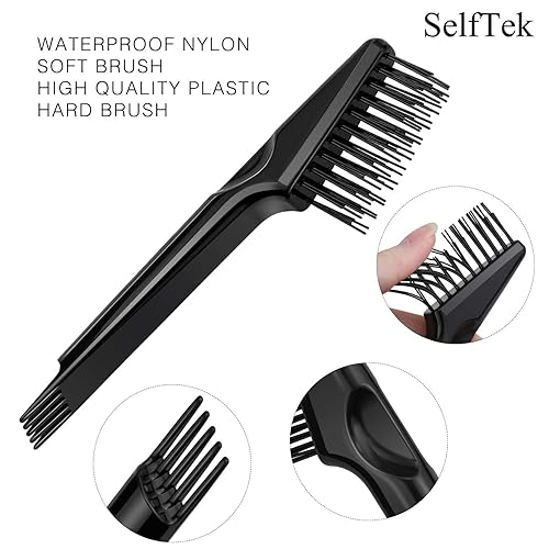Miniatura 7 de SelfTek Paquete de 4 herramientas de limpieza de cepillos para el cabello para eliminar el vello y el polvo, uso doméstico o de salón