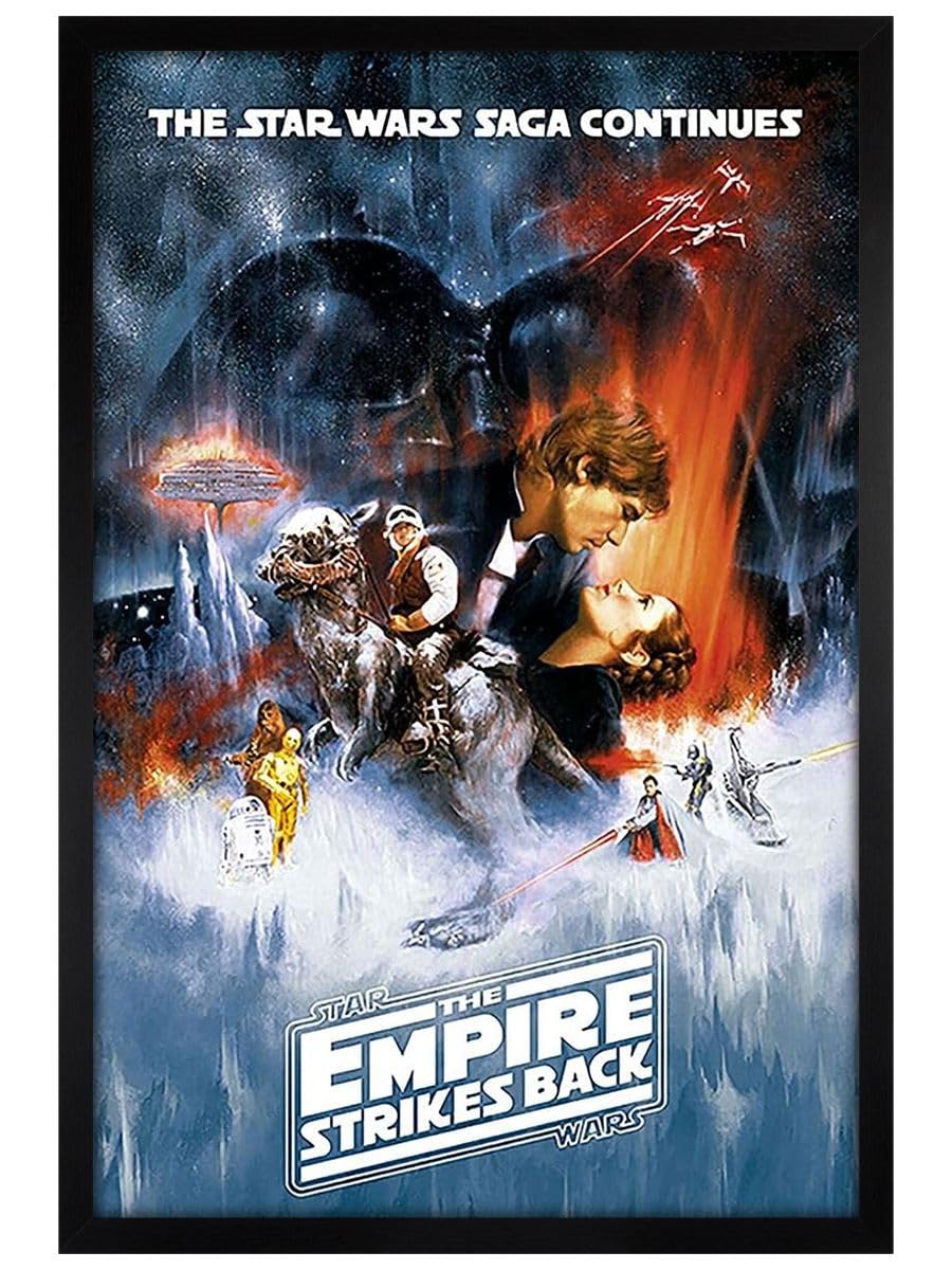 Grindstore Star Wars - The Empire Strikes Back (One Sheet) Maxi Poster - Black Wooden Framed