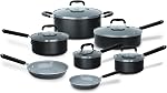 Cuisinart 11-Piece PURELYCERAMIC Pots and Pans Set, Ceramic Non-Stick Cookware, Compatible with All Stovetops, PFAS-Free, Cream (55IC-11CAMC)