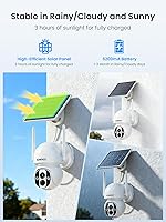 Vista 3 de No Subscription Solar Home Security Camera System Wireless Outdoor, 4 Cam Kit with Base Station, Local Storage, Expandable 10CH, 2K 360° Pan Tilt