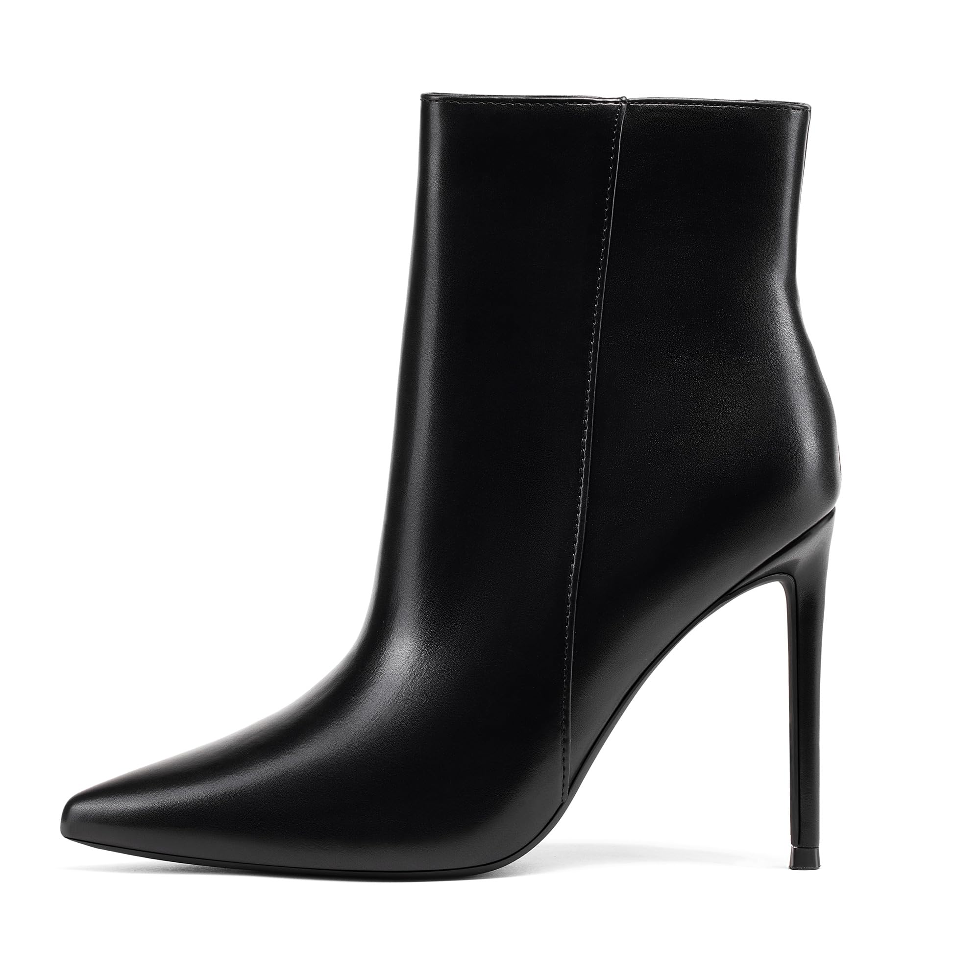 GENSHUO Ankle Boots For Women Pointed Toe 4 Inch High Heel Zipper Stiletto Heels Fall Booties