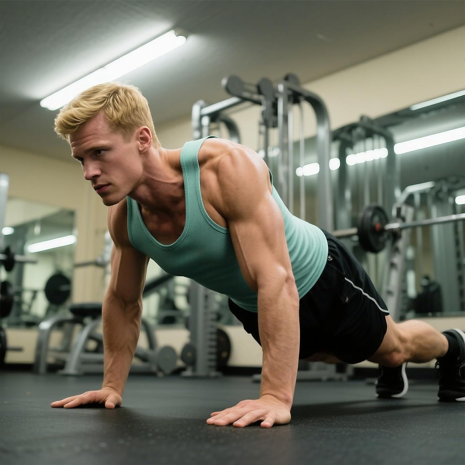 TrailTech Men's Ribbed Tank Tops Knit Casual Sleeveless Workout Muscle T Shirt Gym Undershirts Beach Tank - Image 3