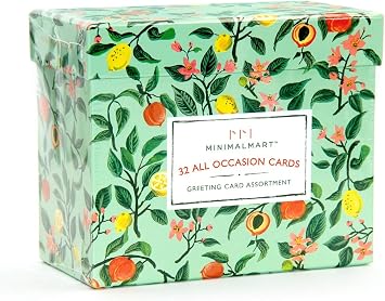 All Occasion Premium Greeting Cards Assortment Box organizer- 32 UNIQUE DESIGNS Birthday, Thank You, Get Well Soon, Congratulations, Wedding, Anniversary, and Friendship Bulk- GOLD STAMPED
