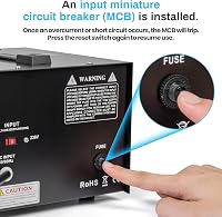 Anbull DT-2000W Toroid Transzformátor Feszültségátalakító - 110V-230V Konverter, Fel-Le Átalakító, 50-60 Hz, 2000VA Teljesítmény 2