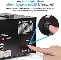 Vista 3 de ANBULL Convertidor de transformador de voltaje DT-1000W, 110 V a 220 V, 220 V a 110 V convertidor de potencia elevador hacia arriba/abajo