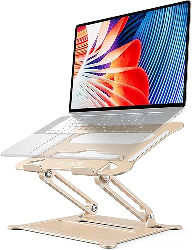 Urmust Soporte ajustable para computadora de escritorio, soporte elevador compatible con MacBook Air Pro todas las computadoras portátiles de 10 a
