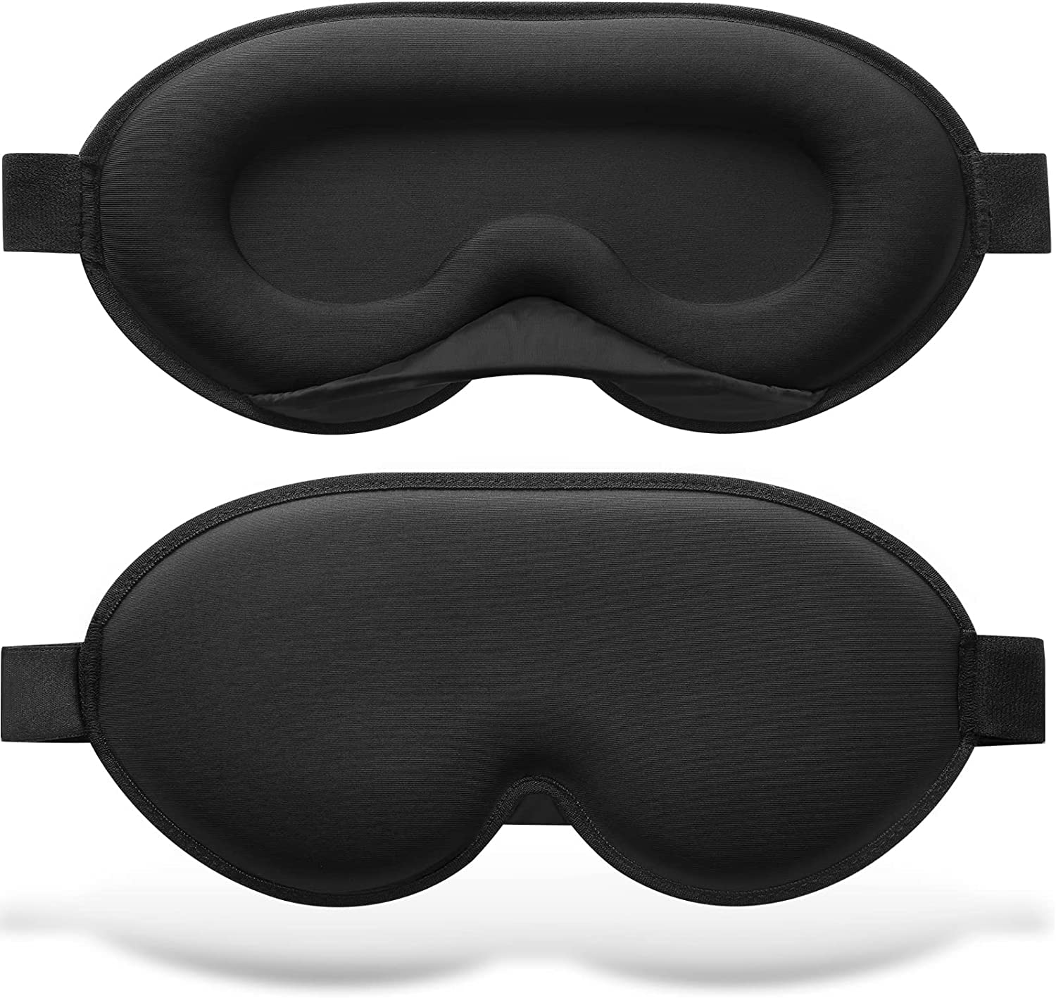 3D Sleep Mask for Men Women 100% Light Blocking,Ice Silk Fabrics, 2022 Upgraded Soft & Comfortable Eye Cover with Adjustable Strap for Nap/Travel/Night Shift (A)