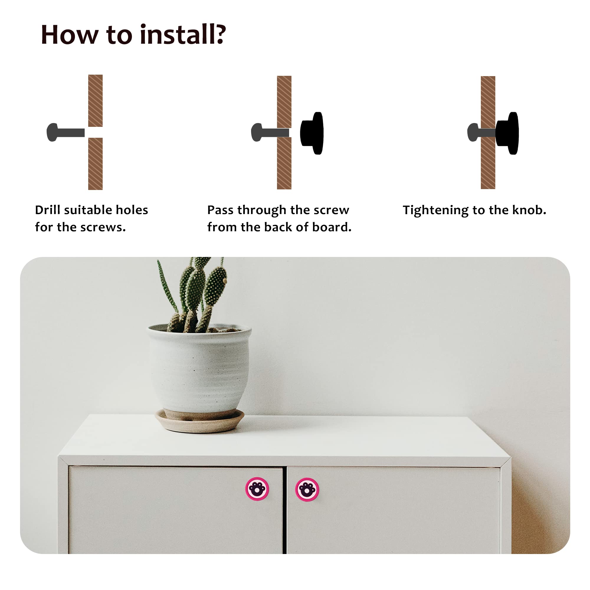 Rtsyful Cute Silicone Cabinet knob Nursery Round Decoration knob Kids Dresser knob Nursery Drawer Handle with Screw 1 Piece Lightning Bolt Pattern