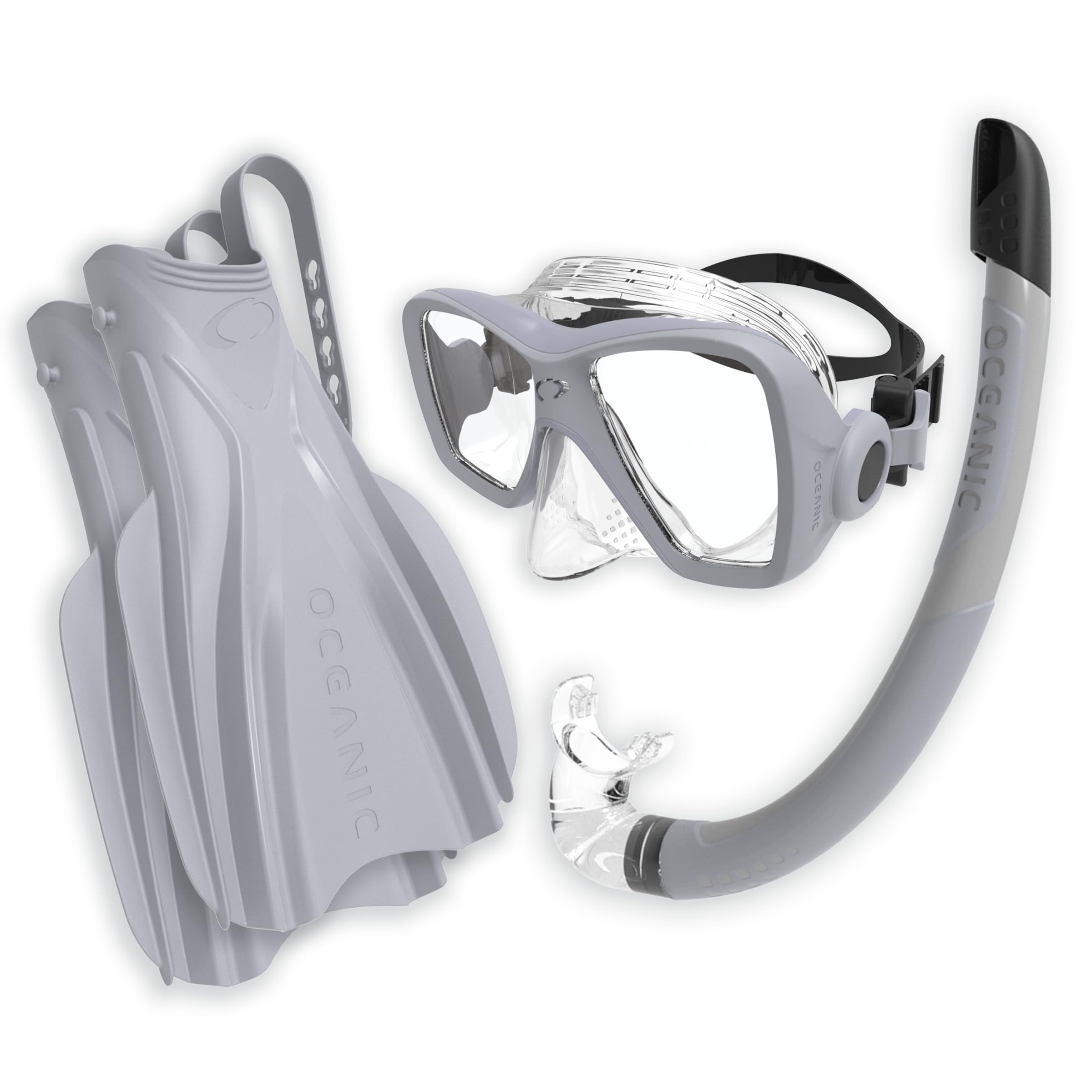Oceanic Essential-01 JR - Set da snorkeling, LG/XL, colore: Nero