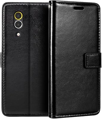 Leather Case Compatible with CAT S60, Business Design Magnetic Flip Cover with 3 Card Slots, Photo Frame, and Hidden WalletBlack