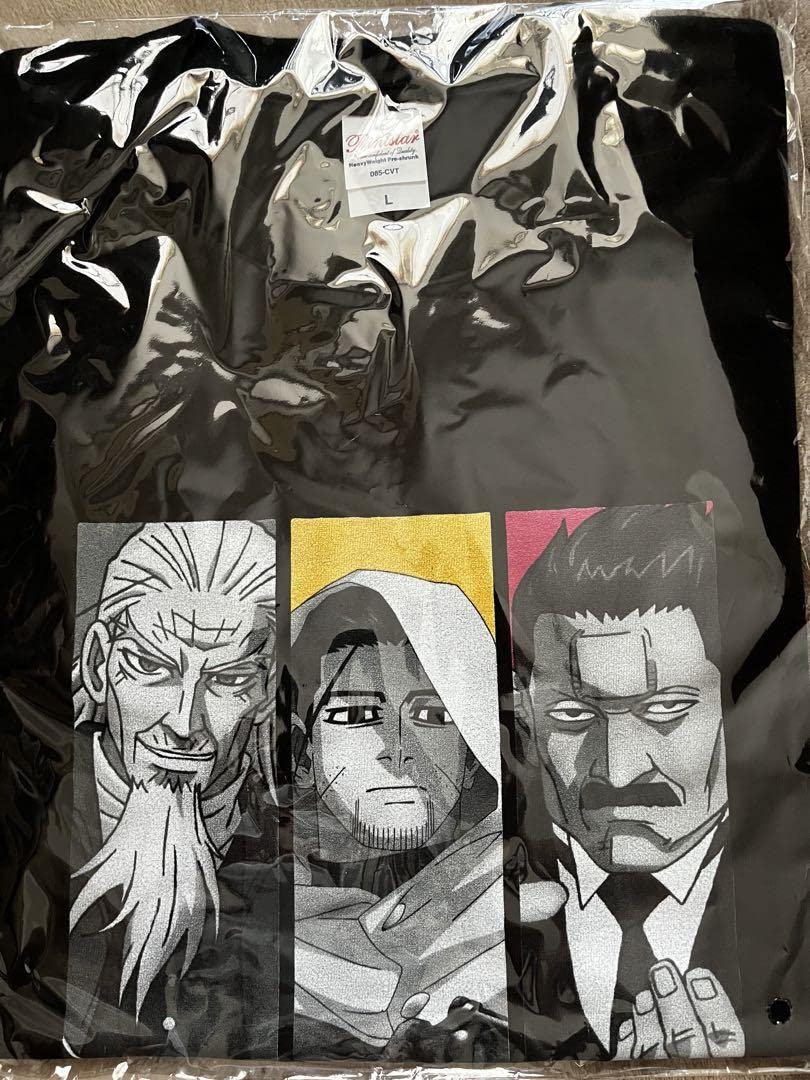 Amazon.co.jp: ゴールデンカムイTシャツB土方尾形牛山Lサイズシンク