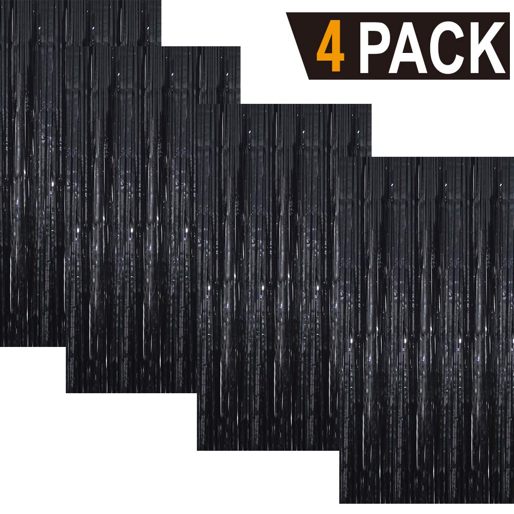 GOER - Cortinas con Flecos metálicos de espumillón de 3,2 pies x 9,8 pies para decoración de Fiestas y Bodas
