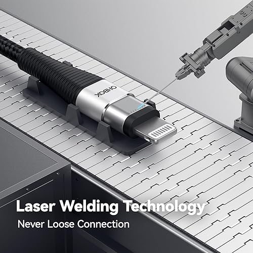 Miniatura 4 de Cable de carga extra largo para iPhone de 15 pies, cable USB A a Lightning certificado MFi de Apple, cable trenzado de carga rápida compatible con