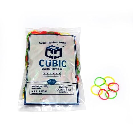 CUBIC Nylon Rubber Bands – 1 Inch, 500g | Heavy-Duty, Long-Lasting & High-Stretch Elastic Bands for Office, Home & Industrial Needs