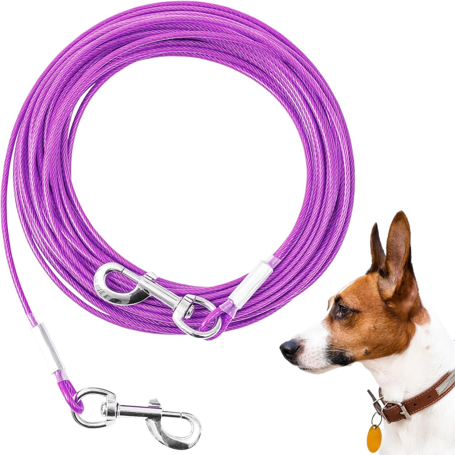 Mi Metty Tie-Out Leinen für Hunde,3/6/9/15m Kausichere Hundeleinen,Tie Out Cables Hofleine Für mittlere bis große Hunde
