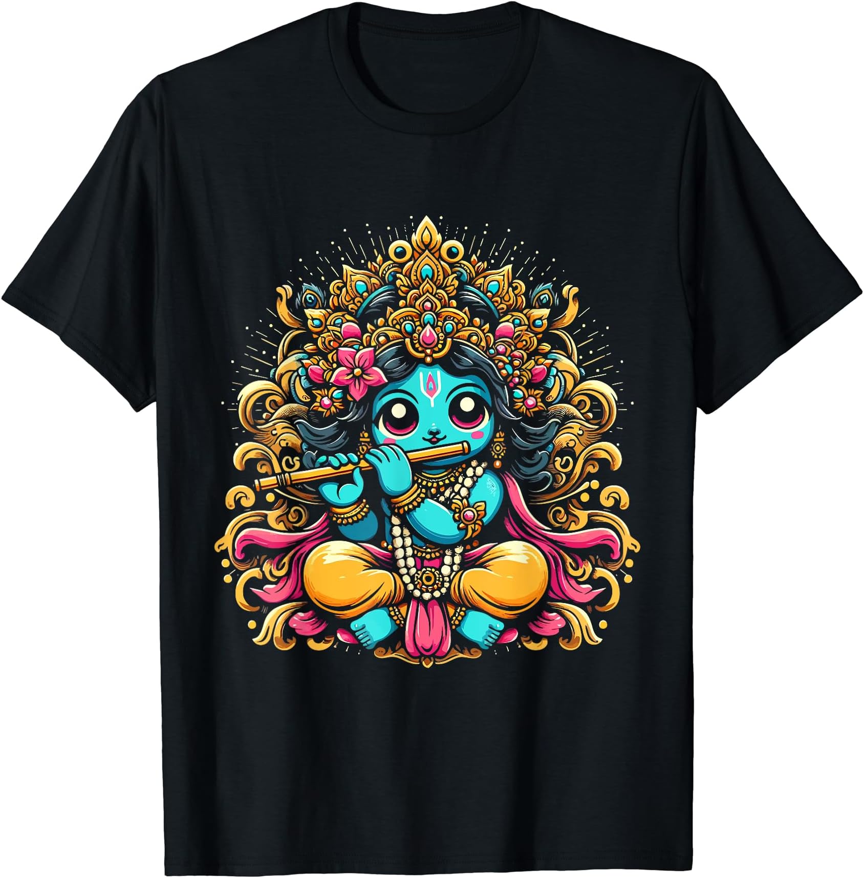 Lord Shri Krishna Hindu God Namaste TeesLord Shri Krishna Hindu God Lord Shri Krishna Lover Devotee T-Shirt