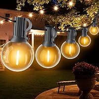 SUWIN 9m LED Fényfüzér Kültéri Meleg Fehér G40 Vízálló Kerti Lámpa 1