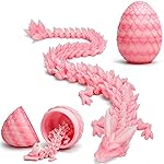 TBOLINE 12 3D Printed Dragon Egg, Christmas Stocking Stuffers for Kids Boys, Cool 3D Printer Articulated Crystal Dragon Toy for Boys Kid Teen, Animals Fidget Toy Dinosaur Eggs for 5-7 4-6 8-12