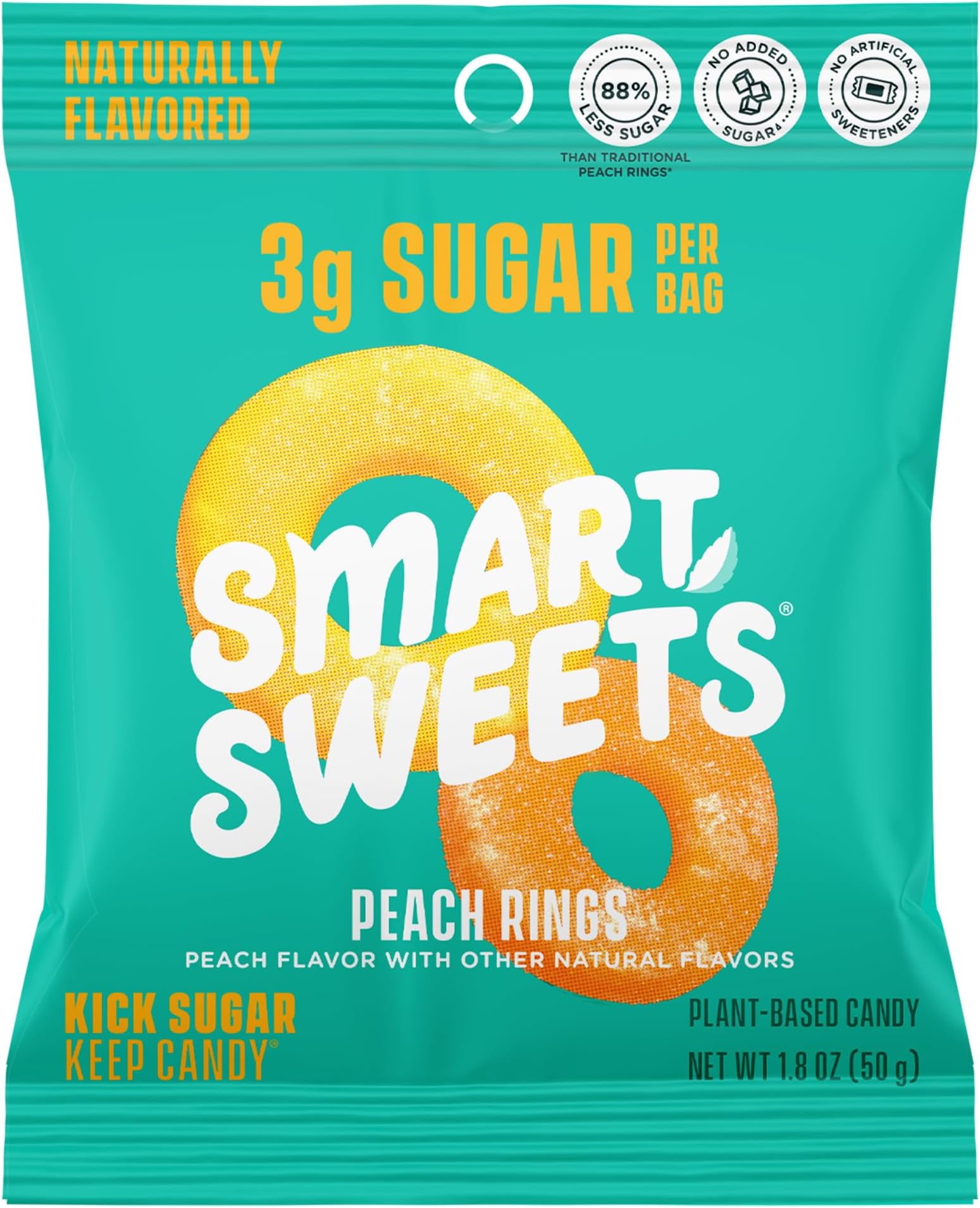 SMART SWEETS Peach Rings, 1.8 OZ