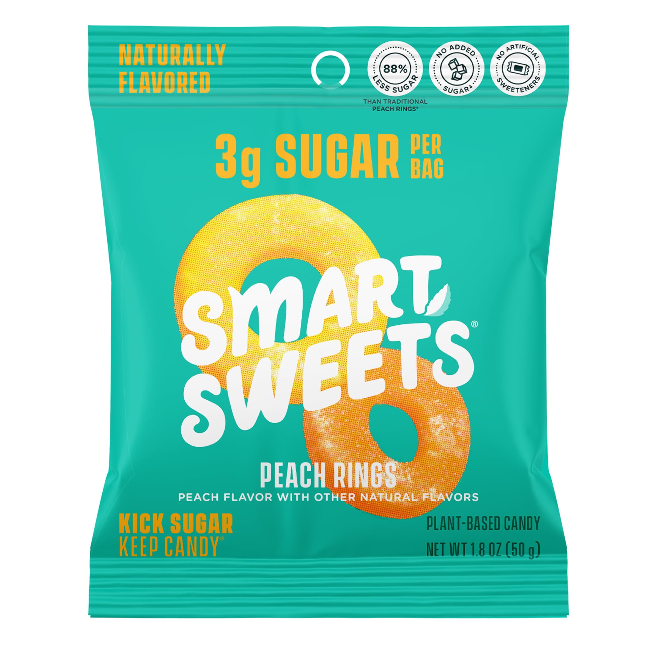 SmartSweetsSMART SWEETS Peach Rings, 1.8 OZ