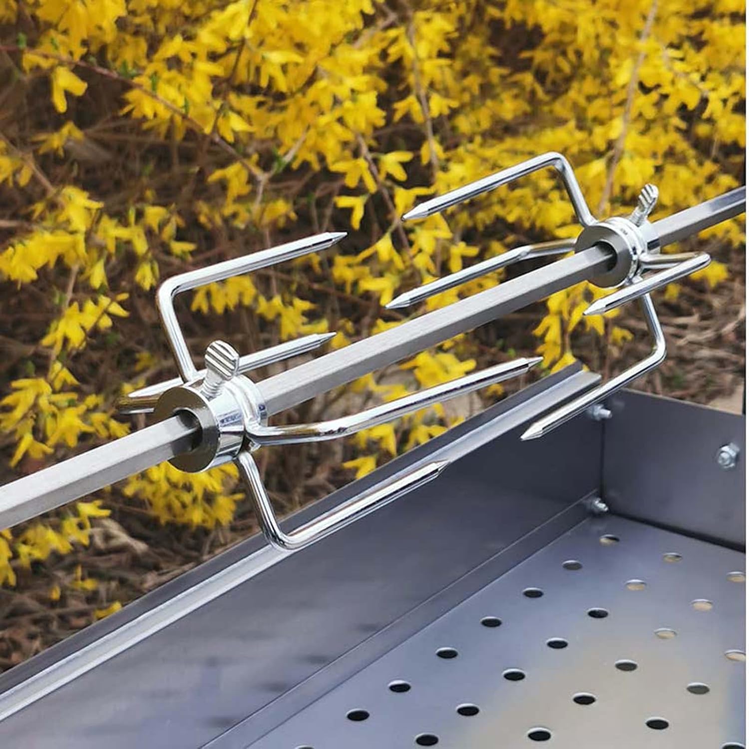 Portable Charcoal Grill, Electric automjavascript ATIC rotisserie Grill kit, BBQ rotisserie kit with Electric Grill Motor, USB Plug-in Motor rotisserie