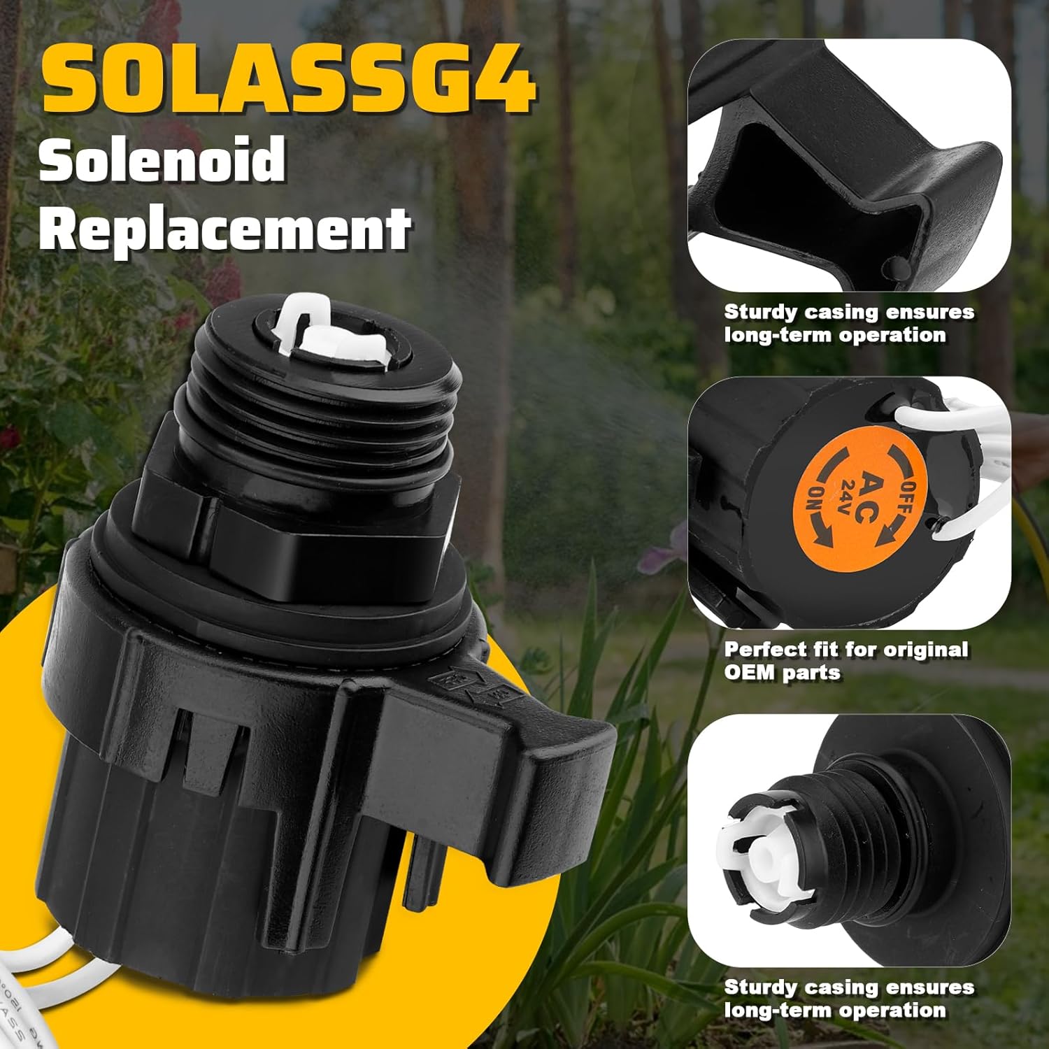236239 Solenoid Repair Kit Replacement for rain Bird SOLASSG4 Sprinkler System PEB PGA EFB-CP BPE BPES and GB Valves, Includes Handle Plunger Assembly