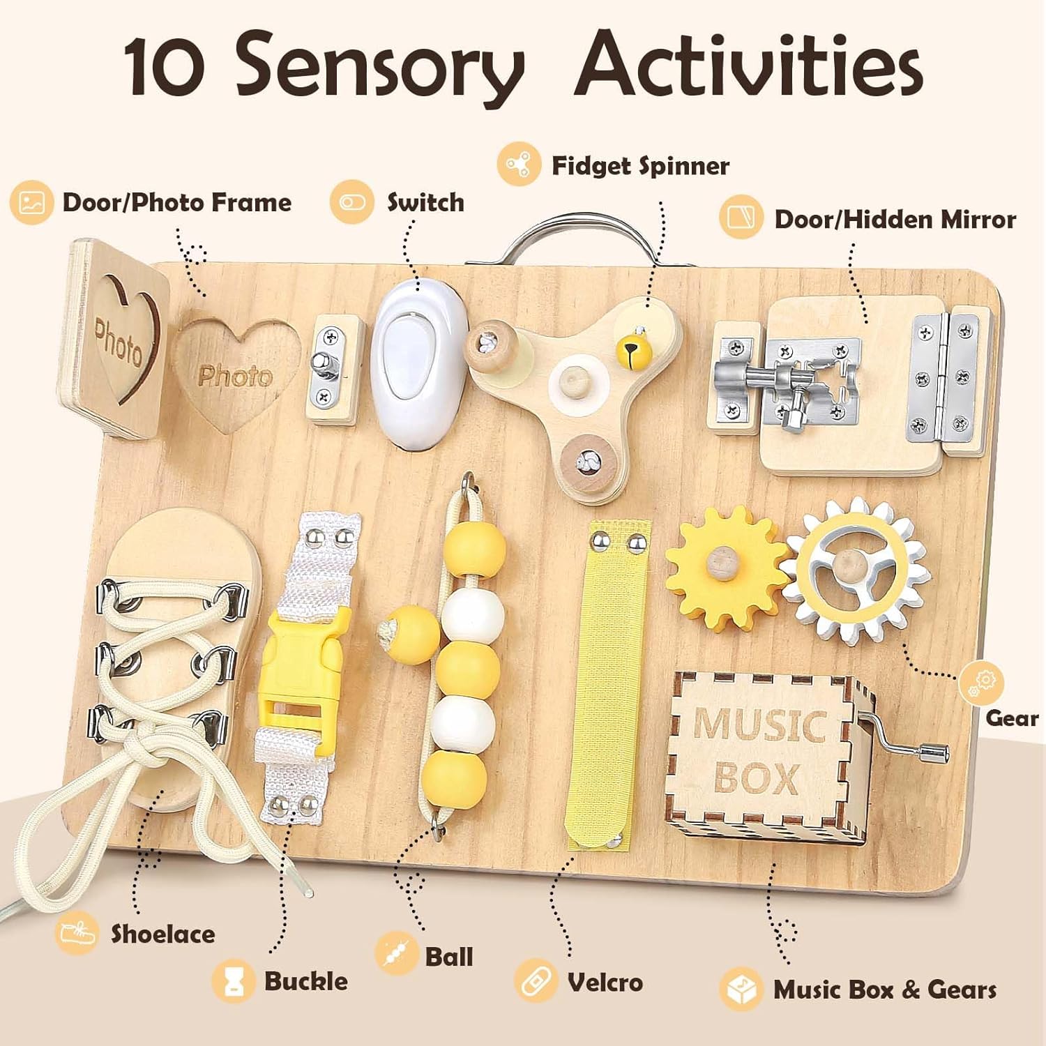 Joyreal Fidget Busy Board for Adults with Dementia,Engaging Alzheimers Products & Dementia Activities for Seniors,Assistance Products Elderly Patients - Gift Toys for People with Alzheimers