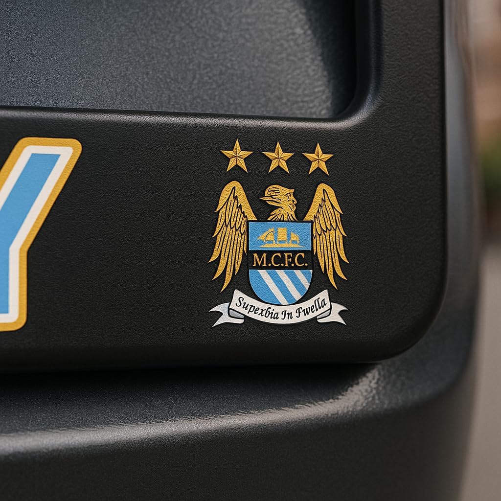 License Plate Frame Cover for Manchester City Fans – Black – 12.25” x 6.25” - Ideal Gift for Sports Fans & Supporters – Slim Design - Image 4