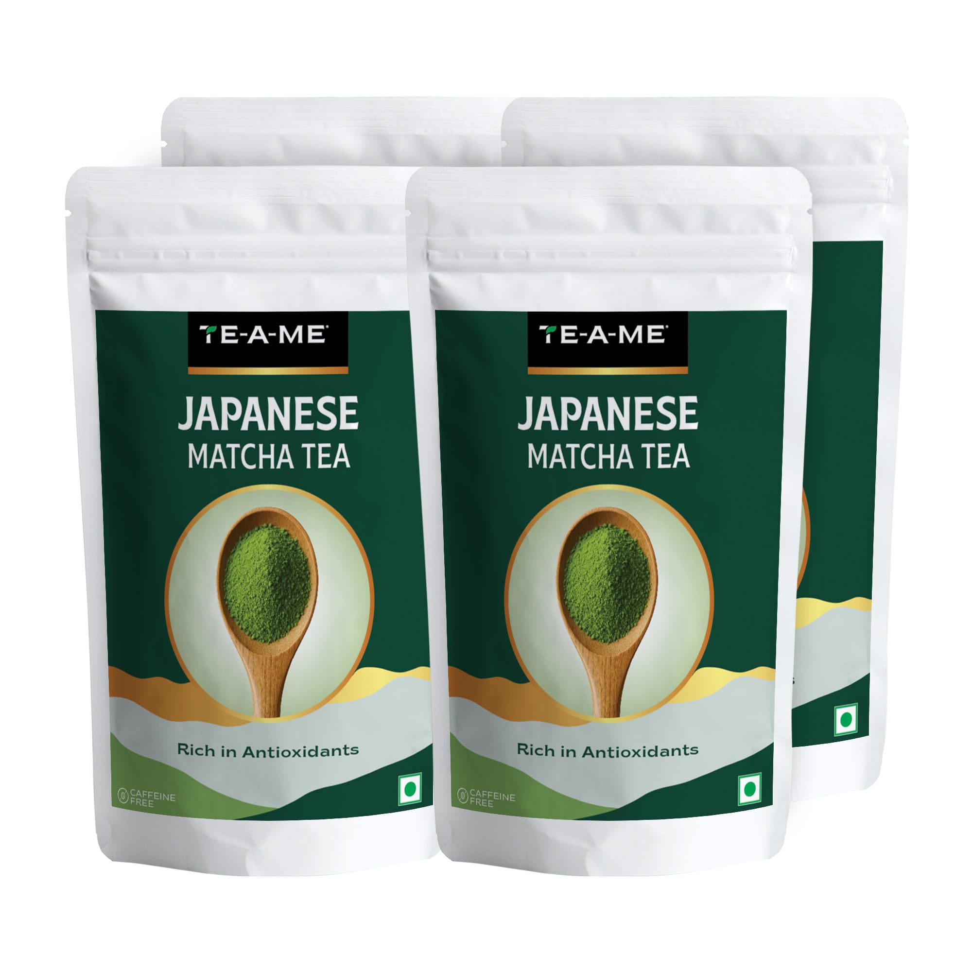 TE-A-ME Matcha Tea Powder, 200g (132 Servings) | Japanese Matcha Tea | 50g - Pack of 4 | Pure Japanese Matcha Green Tea Powder | Christmas Gift | New Year Gift