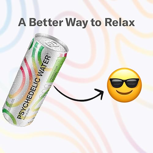 Miniatura 4 de Psychedelic Water Bebida relajante para mejorar el estado de ánimo de tuna  Kava, 12 onzas líquidas (12 latas), sin gluten, vegana (tuna nopal)