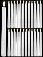 Vista 8 de Treela 36 velas cónicas sin llama de 11 pulgadas parpadeantes LED falsas que funcionan con pilas, velas falsas eléctricas para Navidad, Halloween