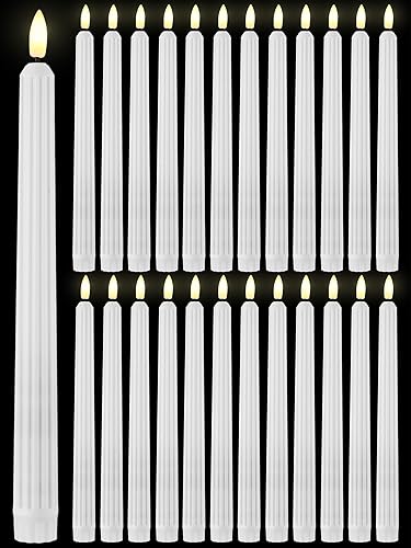 Miniatura 7 de 36 velas cónicas sin llama de 11 pulgadas parpadeantes de imitación LED que funcionan con pilas, velas falsas eléctricas para Navidad, Halloween,