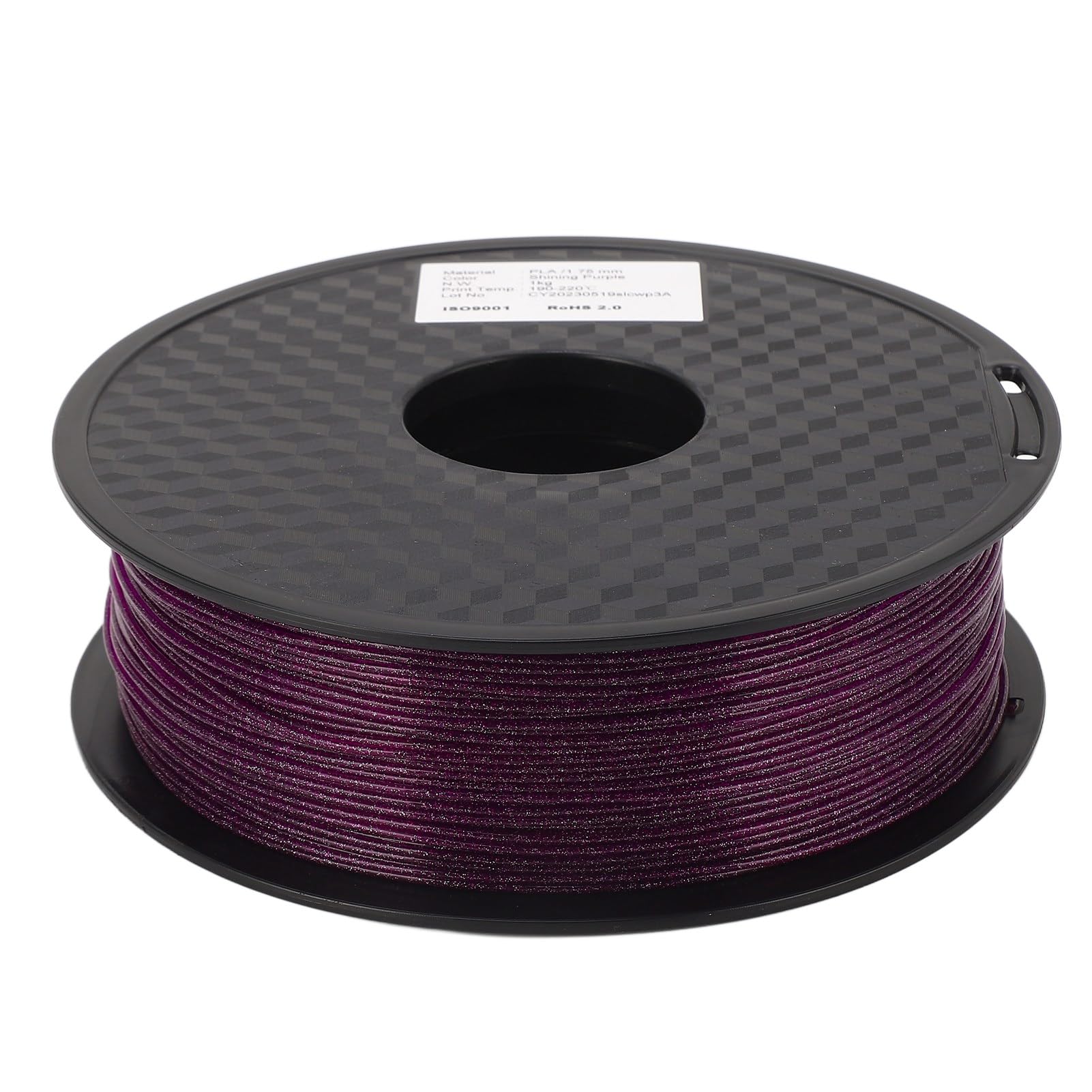Transparentes Glänzendes PLA Filament 1,75 mm, 3D Drucker PLA Filament, Funkelnd Bunt Seidiges Filament mit Glatter Druckqualität Anti - Biegung, Lila PLA Filament für Basteldekora