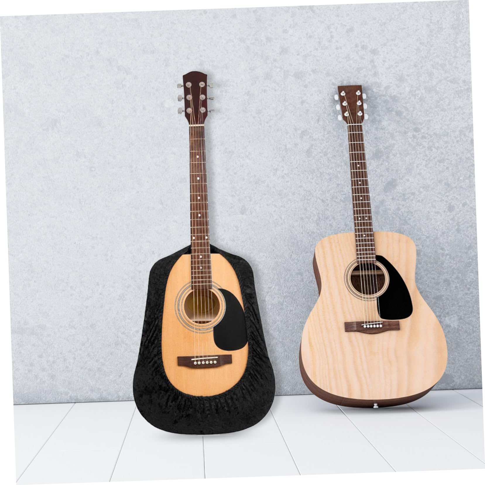 Funda Protectora para Guitarra Acústica Negro, Diseño Simple y Elegante, Material Antiácaros y Polvo, Adecuado para Uso Práctico y Diario
